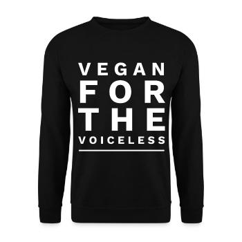 Végétalien pour les sans-voix - Sweat-shirt Unisexe - noir - Devant - Alina (178cm) & Michal (187cm)
