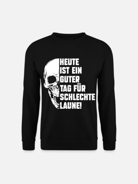 Schlechte Laune Skelett Montag - Unisex Pullover - Schwarz