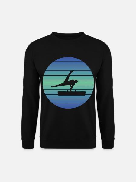 Turnen Bodenturnen Retro Geräteturnen Turnverein - Unisex Pullover - Schwarz