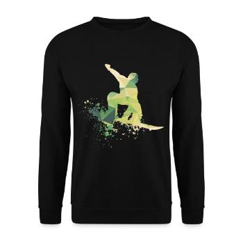 Snowboarden Snowboarder - Unisex Pullover - Schwarz - Vorne - Alina (178cm) & Michal (187cm)