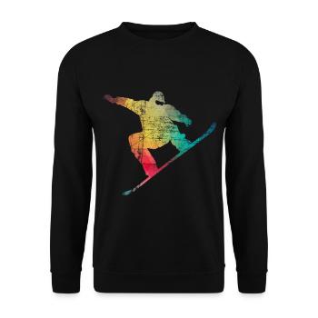 Snowboarder Snowboard - Unisex Pullover - Schwarz - Vorne - Alina (178cm) & Michal (187cm)