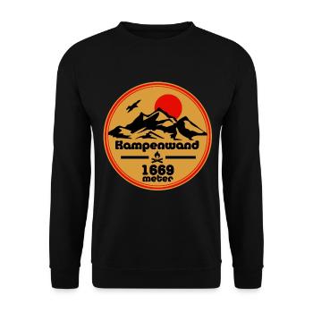 kampenwand - Unisex Pullover - Schwarz - Vorne - Alina (178cm) & Michal (187cm)