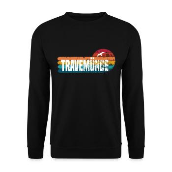 travemünde - Unisex Pullover - Schwarz - Vorne - Alina (178cm) & Michal (187cm)