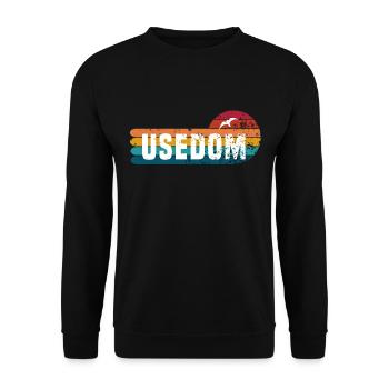 Usedom - Unisex Pullover - Schwarz - Vorne - Alina (178cm) & Michal (187cm)
