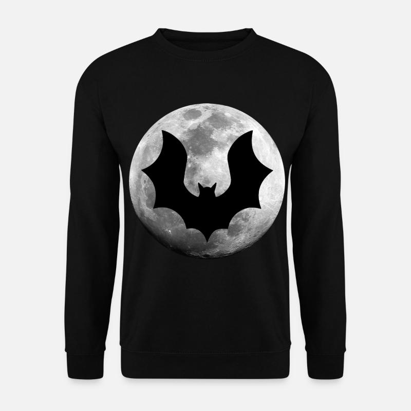Bat Full Moon Night - Unisex Sweatshirt - black