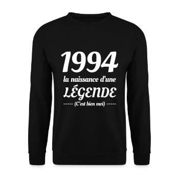 1994 NAISSANCE D’UNE LÉGENDE - Sweat-shirt Unisexe - noir - Devant - Alina (178cm) & Michal (187cm)