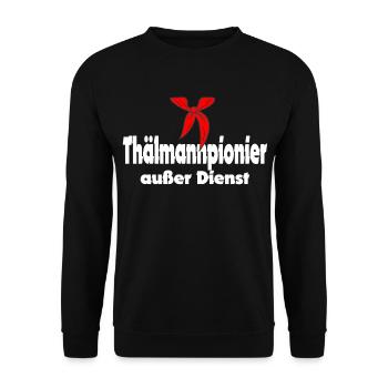 Thälmannpionier außer Dienst - Unisex Pullover - Schwarz - Vorne - Alina (178cm) & Michal (187cm)