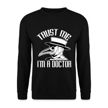 "Trust Me I'm A Doctor" Hospital Nice Hospital - Unisex Pullover - Schwarz - Vorne - Alina (178cm) & Michal (187cm)