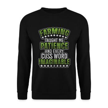 Farmer Cattle Cereals - Unisex Sweatshirt - black - Front - Alina (178cm) & Michal (187cm)