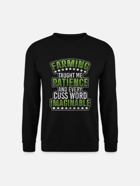 Landwirt Rinder Getreide - Unisex Pullover - Schwarz