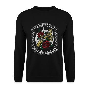 Tattoo Tattoo Rockabilly Tattoo Studio - Unisex Sweatshirt - black - Front - Alina (178cm) & Michal (187cm)
