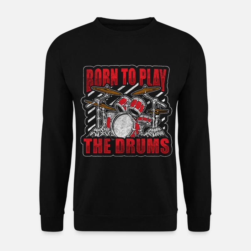 Schlagzeug Drums Musikinstrument Trommeln - Unisex Pullover - Schwarz
