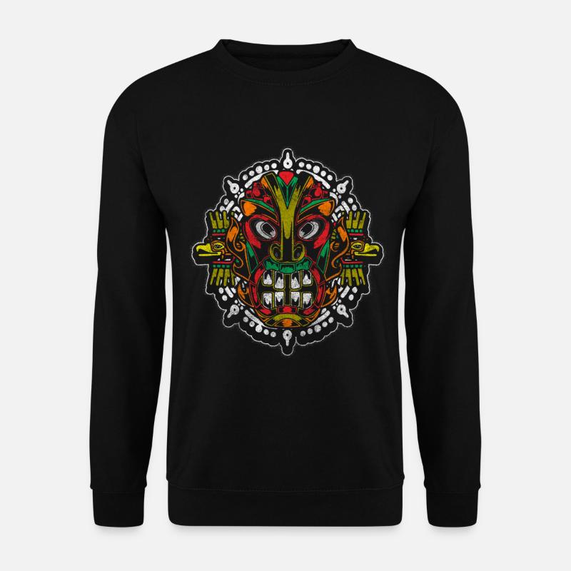 Azteken Pyramide Maori - Unisex Pullover - Schwarz