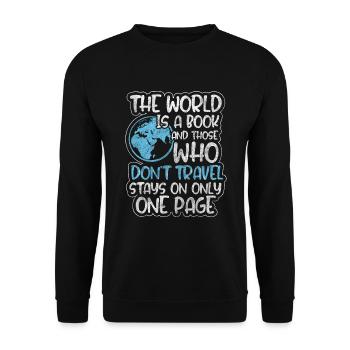 Travel Tourist World Tours - Unisex Sweatshirt - black - Front - Alina (178cm) & Michal (187cm)