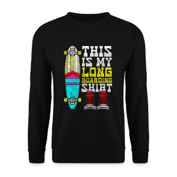 Skater Berg Board - Unisex Pullover - Schwarz - Vorne - Alina (178cm) & Michal (187cm)