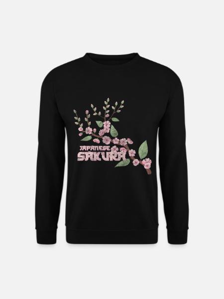 Cherry Blossom Blossom Colorful - Unisex Sweatshirt - black
