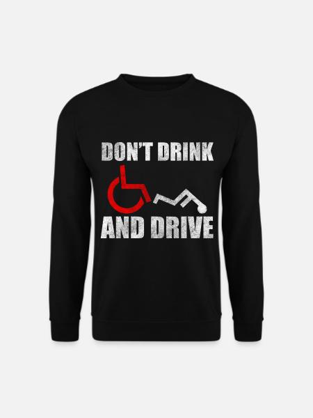 Rollstuhlfahrer Behindert Humor - Unisex Pullover - Schwarz