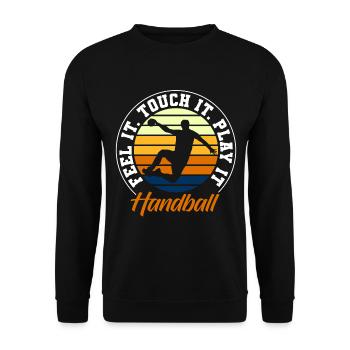 Tournoi de handball handball - Sweat-shirt Unisexe - noir - Devant - Alina (178cm) & Michal (187cm)