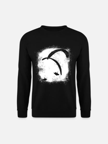 Gleitschirmfliegen Spray weiß - Unisex Pullover - Schwarz