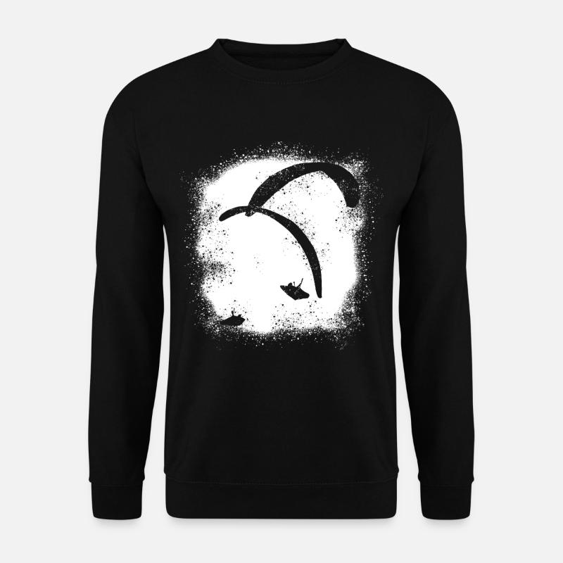 Gleitschirmfliegen Spray weiß - Unisex Pullover - Schwarz