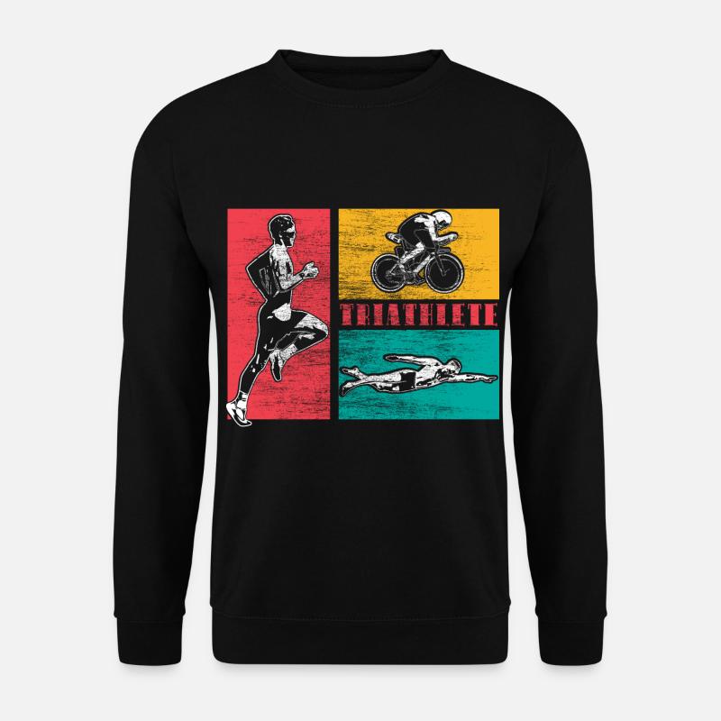 Triathlon Rennen - Unisex Pullover - Schwarz
