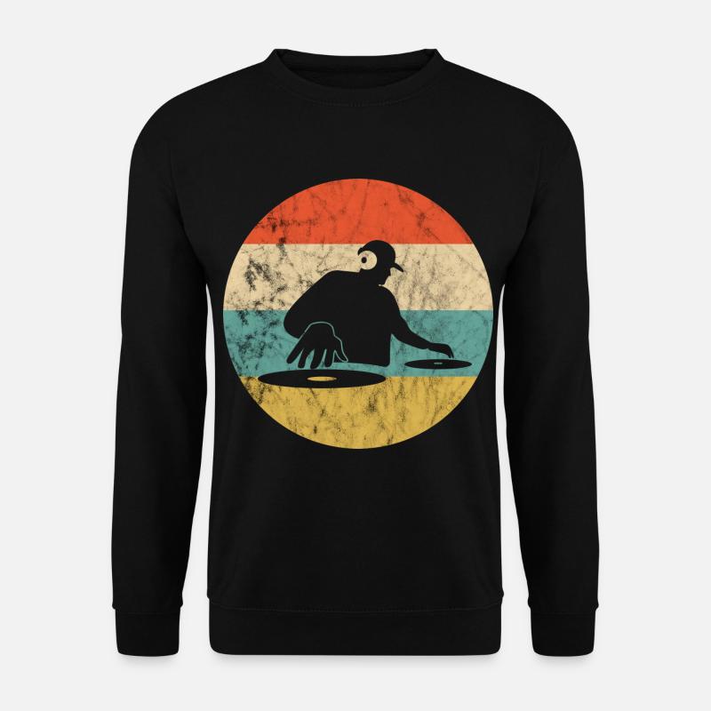 Musikproduzent Discjockey Turntable DJ Retro Vinta - Unisex Pullover - Schwarz