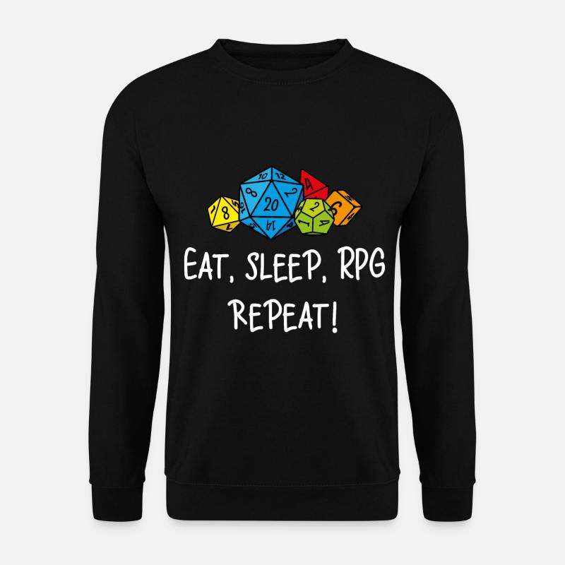 Eat, sleep, RPG, repeat - Unisex Sweatshirt - black