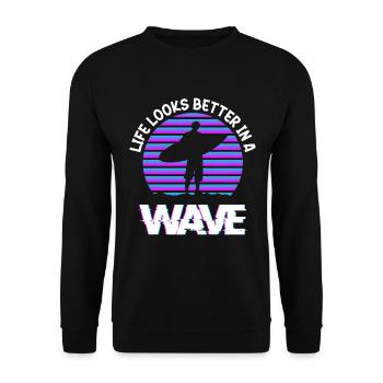 Wave Hawaii Sports nautiques - Sweat-shirt Unisexe - noir - Devant - Alina (178cm) & Michal (187cm)