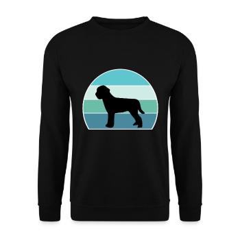 Lagotto Romagnolo Dog Silhouette Vintage Sunset fo - Unisex Sweatshirt - black - Front - Alina (178cm) & Michal (187cm)