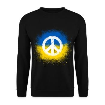 Peace for Ukraine - Unisex Sweatshirt - black - Front - Alina (178cm) & Michal (187cm)