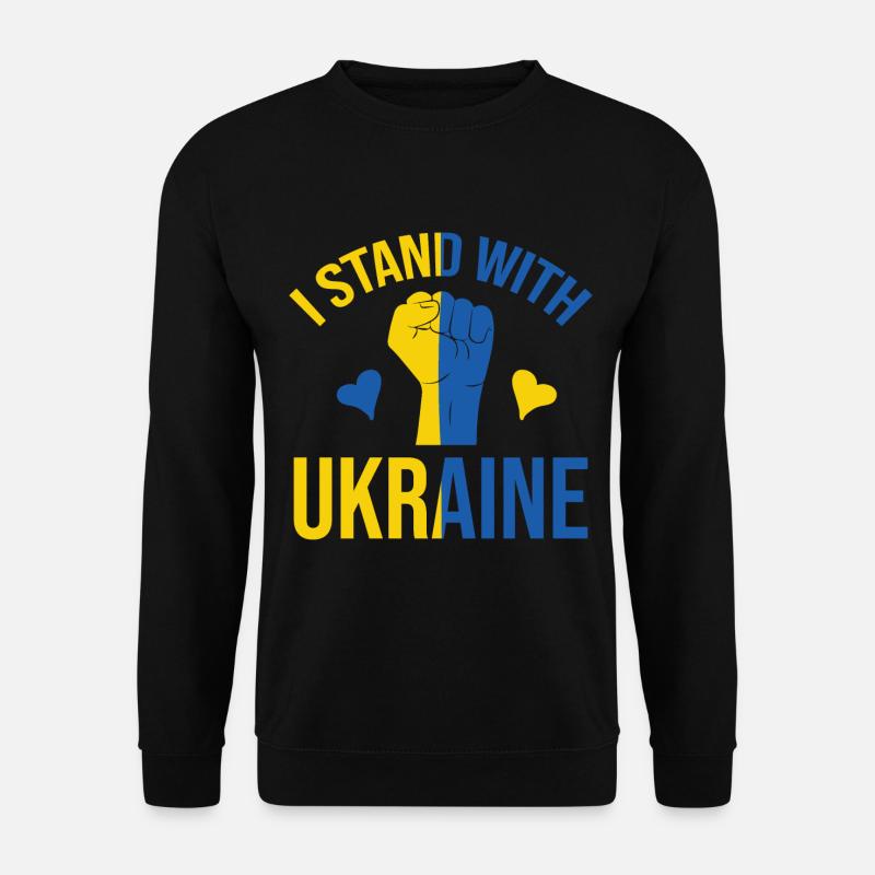 I Stand With Ukraine - Unisex Sweatshirt - black