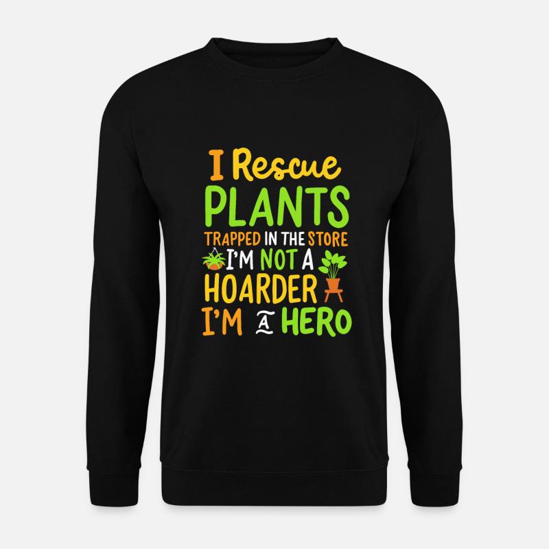 Garten Pflanzen Gartenarbeit - Unisex Pullover - Schwarz