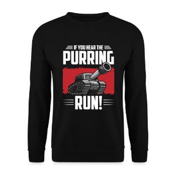 Armes militaires Soldats Voitures blindées - Sweat-shirt Unisexe - noir - Devant - Alina (178cm) & Michal (187cm)