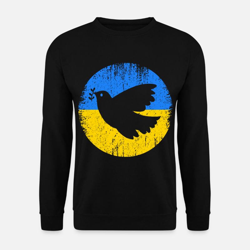 Friedenstaube Ukraine - Unisex Pullover - Schwarz