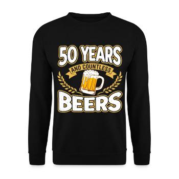 50 years of beer - Unisex Sweatshirt - black - Front - Alina (178cm) & Michal (187cm)