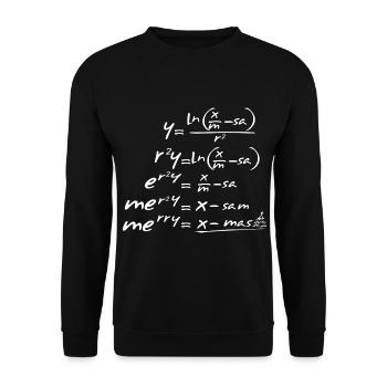Équation joyeux Noël - Sweat-shirt Unisexe - noir - Devant - Alina (178cm) & Michal (187cm)