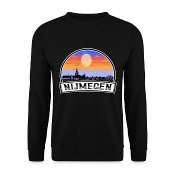 Nimègue Pays-Bas Skyline Vintage Sunset Travel - Sweat-shirt Unisexe - noir - Devant - Alina (178cm) & Michal (187cm)