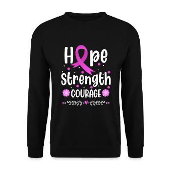 Hope Fuck Combattant du cancer - Sweat-shirt Unisexe - noir - Devant - Alina (178cm) & Michal (187cm)