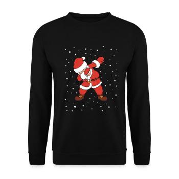 Dabbing Santa Claus Dabbin' Christmas Design For - Unisex Pullover - Schwarz - Vorne - Alina (178cm) & Michal (187cm)