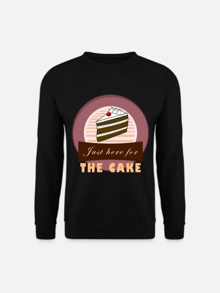 just here for the cake - Unisex Pullover - Schwarz