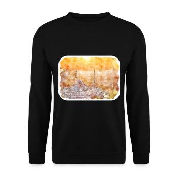 Malaisie Aquarelle Esquisse Dessinée à la Main Illustration - Sweat-shirt Unisexe - noir - Devant - Alina (178cm) & Michal (187cm)