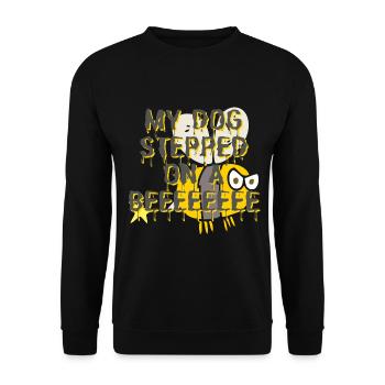 mon chien a marché sur une abeille avec une collecte de fonds - Sweat-shirt Unisexe - noir - Devant - Alina (178cm) & Michal (187cm)