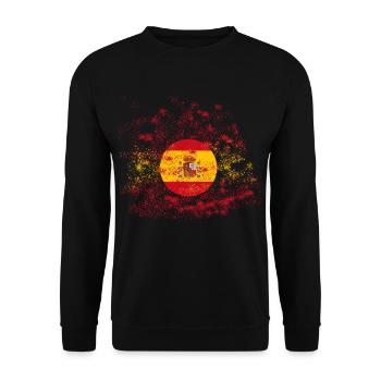 Espagne Coupe du Monde Drapeau Couleurs Épingles - Sweat-shirt Unisexe - noir - Devant - Alina (178cm) & Michal (187cm)