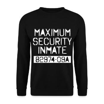 Halloween Prison Prison Costume Hommes Femmes Prisonnier - Sweat-shirt Unisexe - noir - Devant - Alina (178cm) & Michal (187cm)
