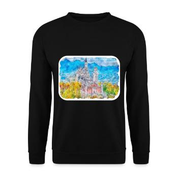 Allemagne Aquarelle Esquisse Dessinée à la main Illustration - Sweat-shirt Unisexe - noir - Devant - Alina (178cm) & Michal (187cm)