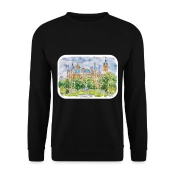 Allemagne Aquarelle Esquisse Dessinée à la main Illustration - Sweat-shirt Unisexe - noir - Devant - Alina (178cm) & Michal (187cm)