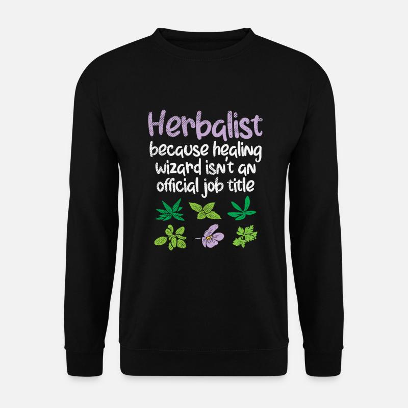 Kräuterkunde Kräuter - Unisex Pullover - Schwarz