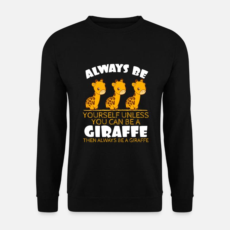 Tall Long-necked Animals Spots Collection Always - Unisex Pullover - Schwarz