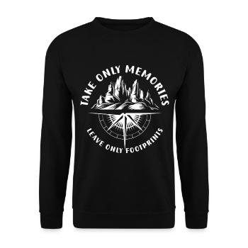 Outdoor Hiking - Unisex Sweatshirt - black - Front - Alina (178cm) & Michal (187cm)