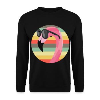 Flamant - Sweat-shirt Unisexe - noir - Devant - Alina (178cm) & Michal (187cm)